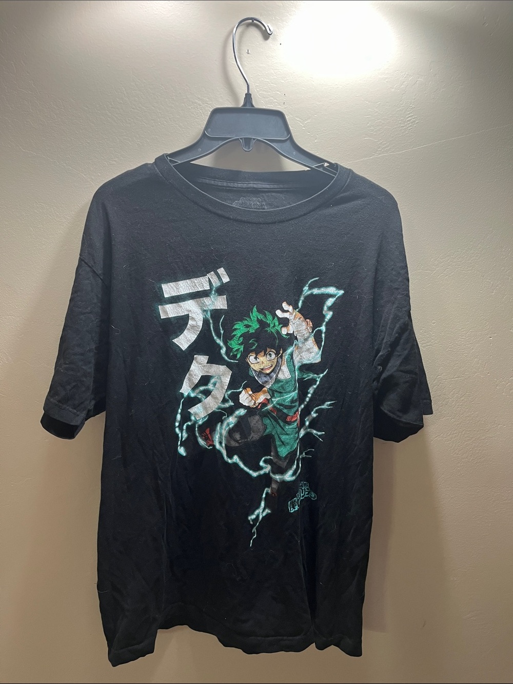 My Hero Academia Short-Sleeve Tee with Green Anime Lightning